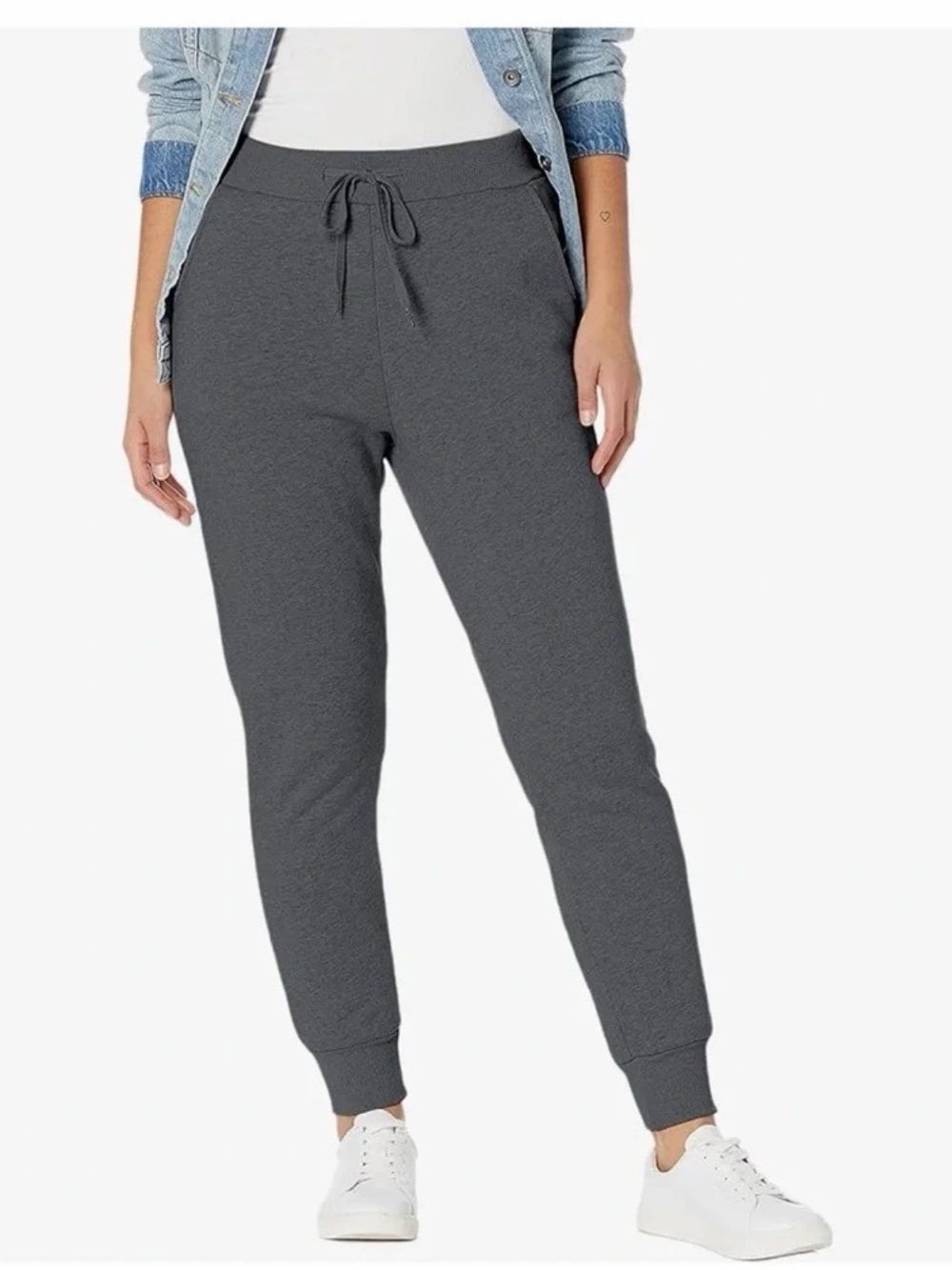 YeoKou Fleece Lined Sweatpants Dark Gray Large Thick Sherpa Joggers Pockets